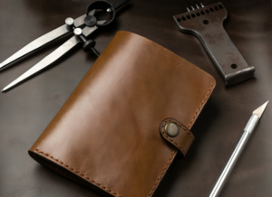 A brown color leather wallet 