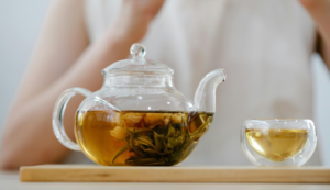 Glass Tableware with Tea