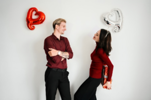 Woman Holding a Surprise Gift For Her Boyfriend