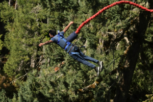 Person Doing Bungee Jumping