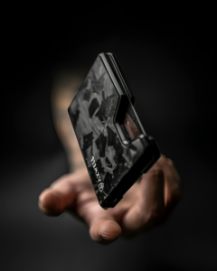 a Person Holding an Edc Wallet