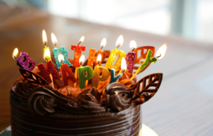 Chocolate Cake With Candles on Top
