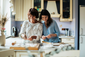 Women In The Kitchen Preparing Food