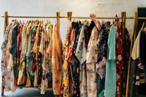 Assorted Colorful Clothes on Rack
