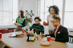 Employees Having a Christmas Party
