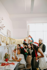 Employees Having a Christmas Party
