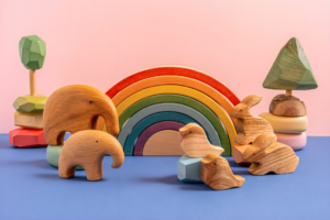 Colored Wooden Animal   Toys