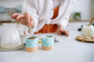  A Teenage Girl Is Making Handmade Candle
