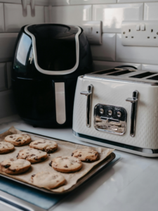 Modern Kitchen with Air Fryer and Toaster
