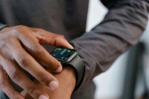 a man with his fitness tracker